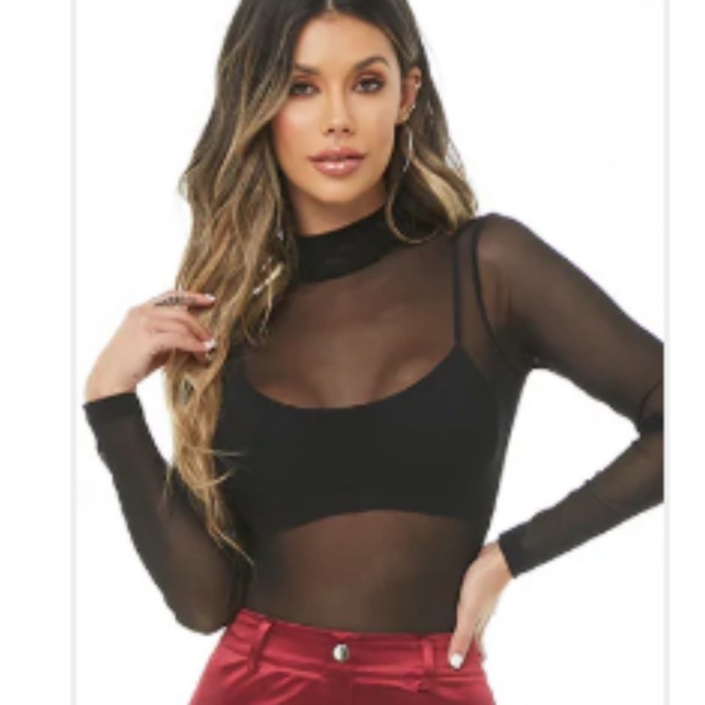 Sheer mesh bosysuit